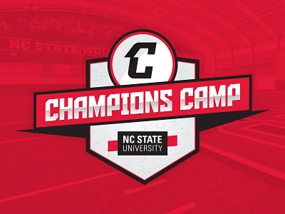 1Champion - Champions Camp Logo 1champion black camp football grunge ministry nc state red sports wolfpack