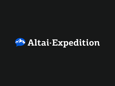 Horizontal version of the logo of the Altai Expedition brand design brandidentity branding branding and identity branding design dialogue logo logo design logodesign logos logotype message mountain logo symbol typography