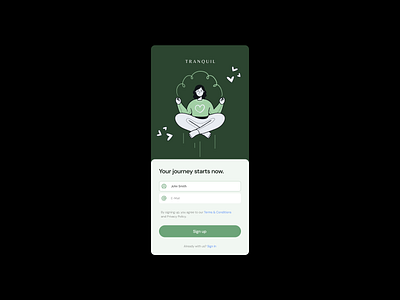 Sign Up - Tranquil
