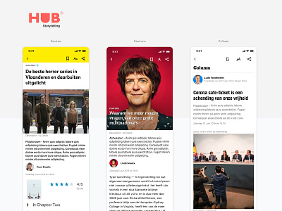 Storytelling templates app design gazet van antwerpen het belang van limburg media news nieuwsblad storytelling templates ui ux