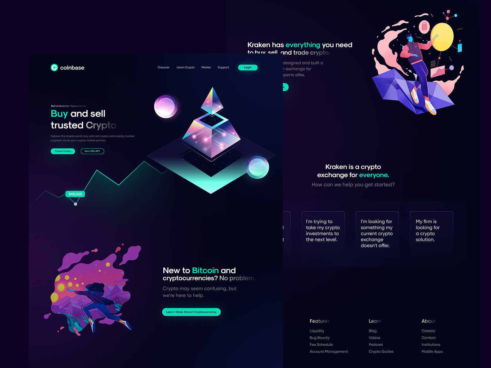 Crypto Landing Page - Freebie By Templates Mania On Dribbble