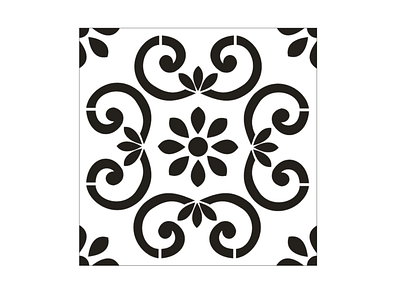 Stencil Tile Design design graphic design illustratio illustration logo stencil tile vector