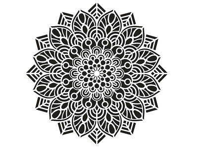 Flower mandala stencil design branding design flower graphic design illustratio illustration logo mandala model stencil stencil design vector vector design wall stencil