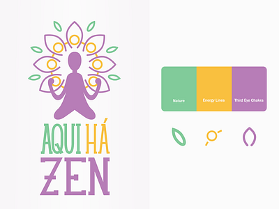 Aqui há Zen - logo brand identity branding design illustrator logo logotype zen