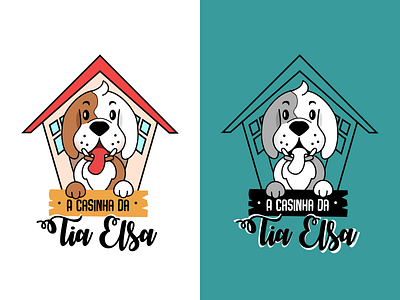 Logo - a casinha da tia Elsa brand brand design dog dog illustration dog logo illustrator logo logo design logotype