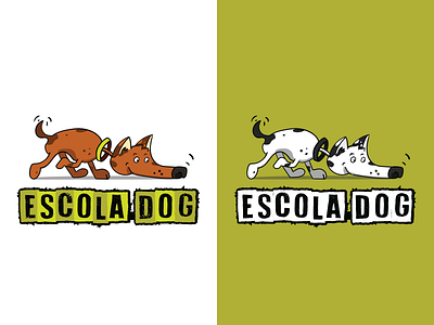 Escola.dog - logo brand branding design dog dog illustration illustration illustrator logo logotype