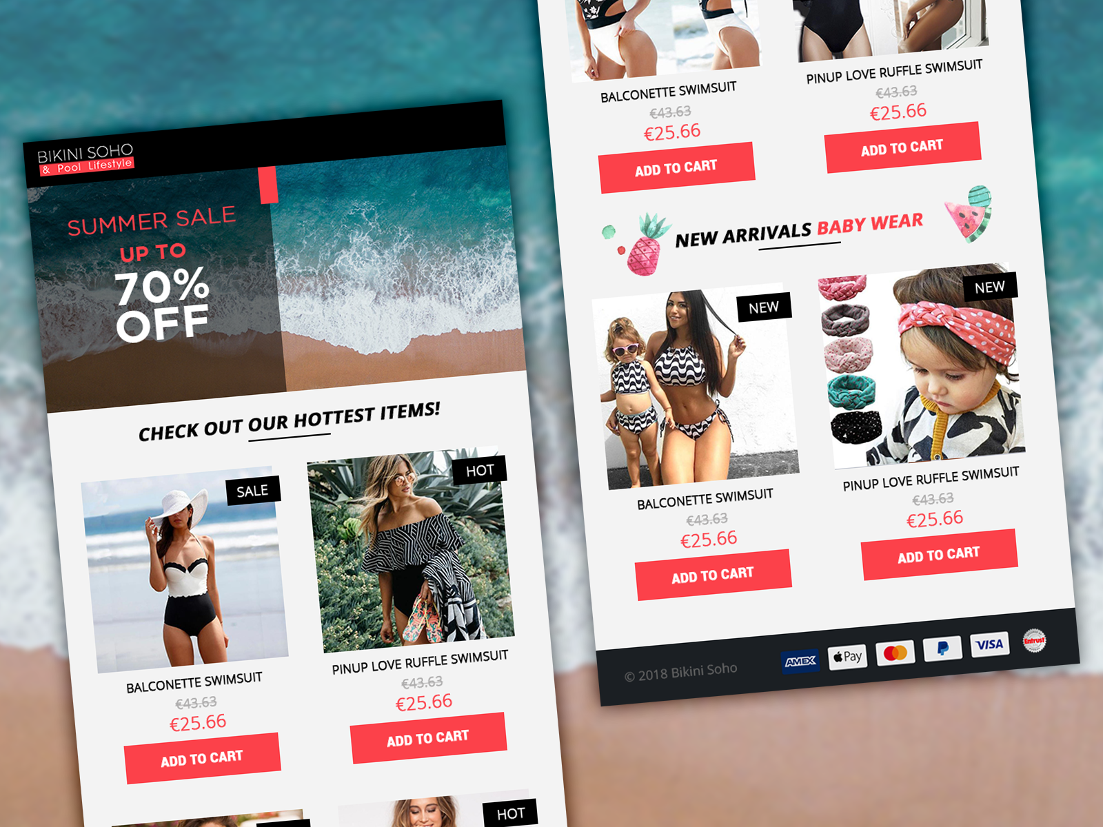 Promotional Newsletter for Bikini Soho by Patrícia Nogueira on Dribbble