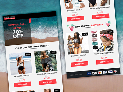 Promotional Newsletter for Bikini Soho ads bikini digital email email marketing newsletter photoshop web design webdesign