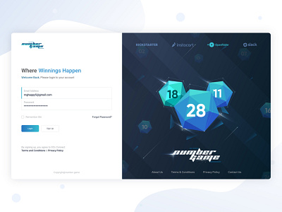 Gaming Login Page analytics concept dashboard graphic landing page login ui ux web design web ui