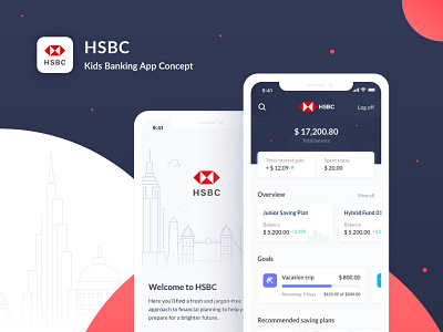 HSBC Kids Banking App Case Study analytics banking budget dashboard finance mobile apps savings ui ux web design