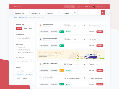 Bookbus UI Design booking booking system bus dailyui dashboard illustration manage ui ux web design