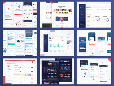 My Best Nine of 2020 analytics dailyui dashboard landing page mobile app ui ui ux ux web design web ui