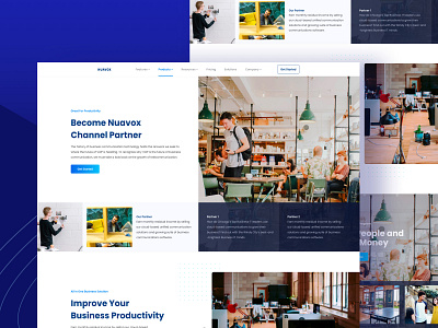 Nuavox - Channel Partner Landing Page crm dailyui dashboard design landing page partner saas technology telco telecommunication ui ui ux ux web design