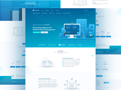 Property Management Landing Page accounting dailyui illustration landing page ui ux web design web ui
