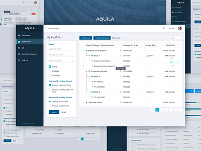 Bank Commercial Porfolio_My Portfolio accounting analytics dailyui dashboard hierarchy performance stats table ui ux web design web ui