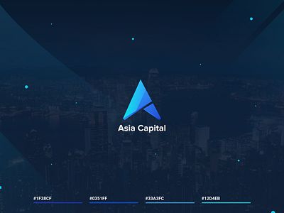 Asia Capital Logo a logo blue brand and identity branding project identity investment letter mark