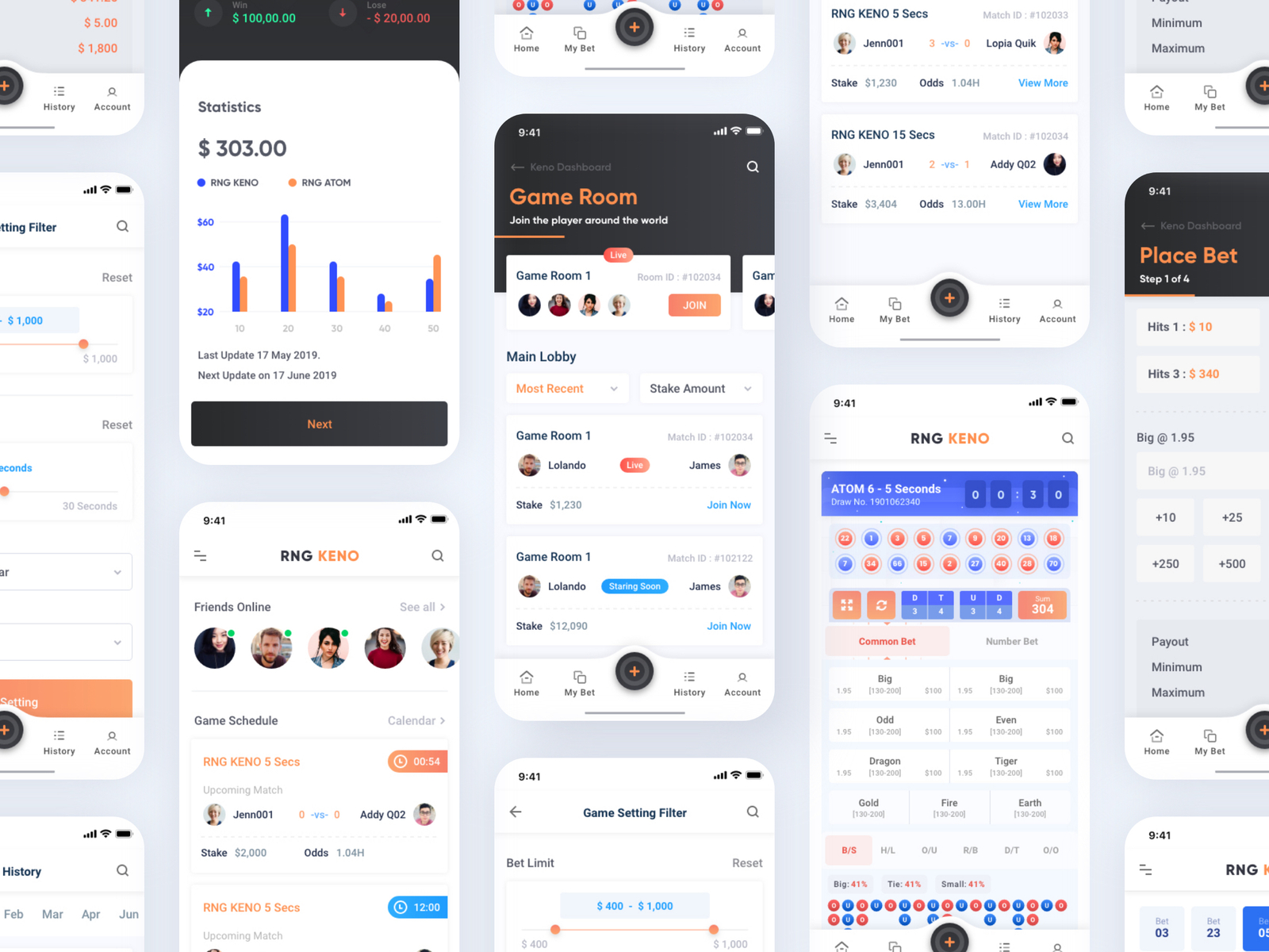 Keno App Design by Lye Hoe on Dribbble