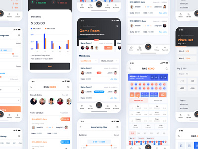 Keno App Design analytics app bet dashboard draw game mobile app numbers ui ux