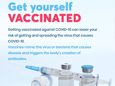 Get Yourself Vaccinated advertising app awareness branding covid 19 design graphic design illustration ui vector