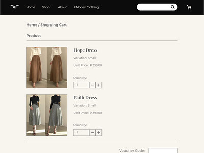 EFS Shopping Cart Page-Prototype