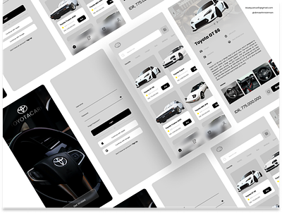 ToyotaCare Mobile app design graphic design ui