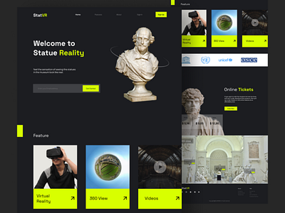 Landing Page Statue Virtual Reality