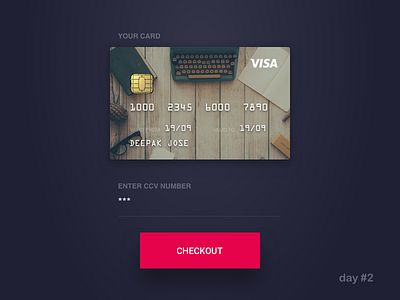 Day #2: Credit Card Checkout 002 checkout credit card dailyui