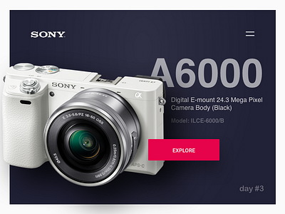 Day #3: Landing Page for Sony A6000