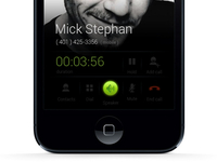 transparent iphone incoming call screen template