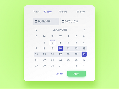 Date Range Calendar calendar date green interface range user