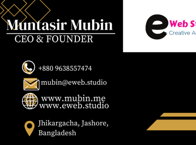 eWeb.Studio branding design mubin225 muntasir mubin smm social media service