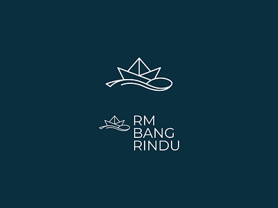 RM Bang Rindu - Logo & Mark boat branding icon logo mark paper restaurant spoon