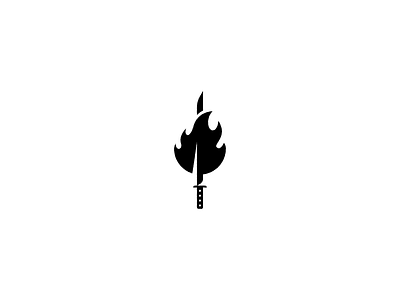 Katana Fire Mark branding fire katana logo logomark mark