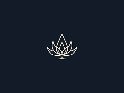 Candle + Lotus - Logo Design candle leaf logo logomark lotus mark minimal nature therapy