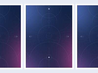 Sacred space gradient lineart minimal mystic poster space