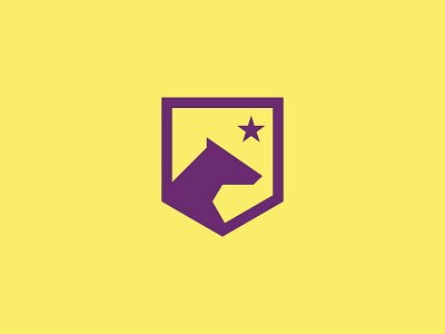 Daily Badge Logo horse icon design logo minimal