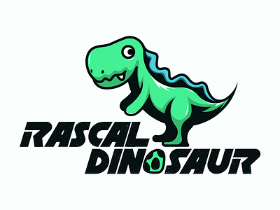 Dinosaur coloring illustration logo 图标