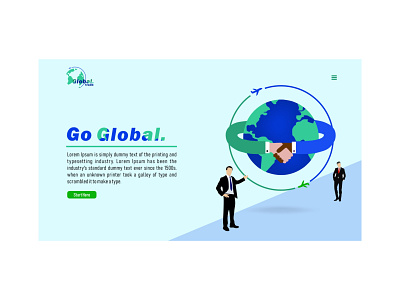 Global Trade Company Website Landing Page design landing page website