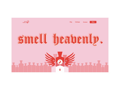 Angel Perfume Online Shop Landing Page branding graphic design landing page website