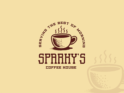 SPARKY'S COFFEE HOUSE belogo brand identity branding classic design coffee house logo coffee shop logo creative logo creativeminds decent logo design elegant design graphic design graphicallogos illustration logo minimal design modren logo vintage