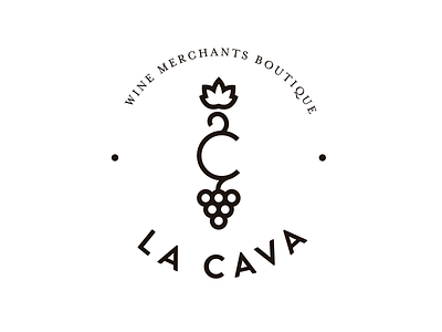 La Cava Wine Merchants Boutique Logo branding identity design logo logo design logodesign typography