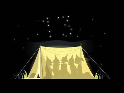 sleepover 13 illustration tent