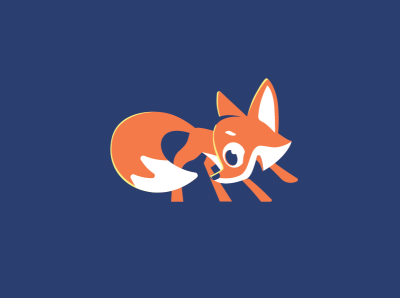 fox birthcard fox