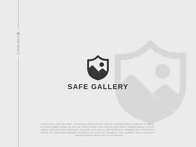 Safe gallery logo branding design gellary logo graphic design illustration logo safe galley logo safe logo vector