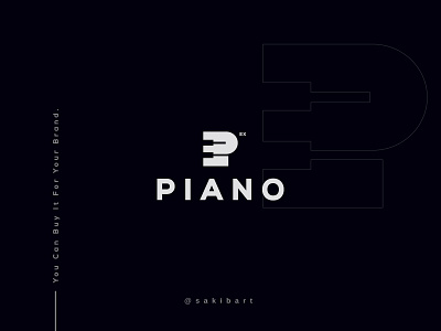 Piano logo 3d animation app branding combination logo design graphic design icon illustration illustrator logo logo design minimal motion graphics typography ui ux vector web website