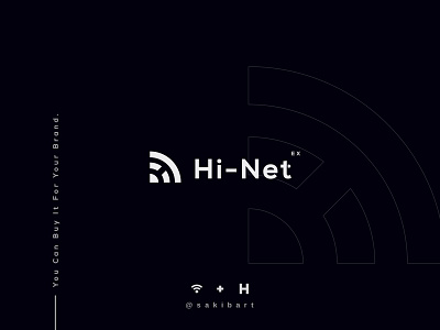 h net logo app branding design graphic design h net logo illustration logo sakibart typography ui ux vector wifi logo