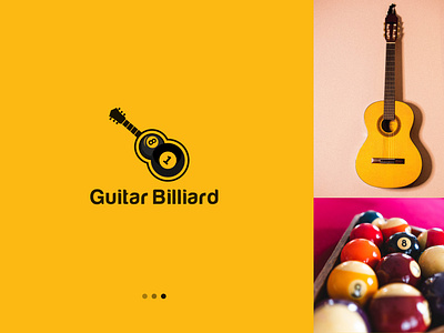 Guitar billiard logo