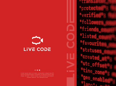 Live Code logo branding code logo design graphic design illustration live code logo live logo logo sakib art sakibart typography vector