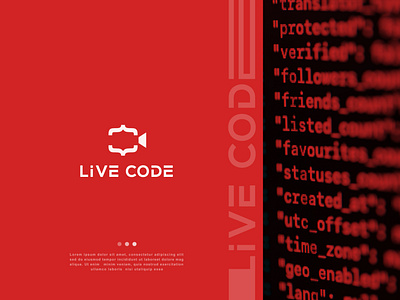 Live Code logo branding code logo design graphic design illustration live code logo live logo logo sakib art sakibart typography vector