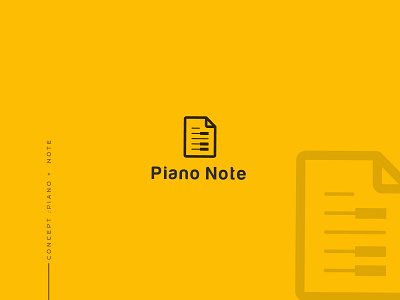 PianoNote-logo branding design graphic design illustration logo note logo piano logo piano note logo vector